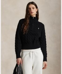 POLO RALPH LAUREN/ケーブルニット コットン クォータージップ セーター/508320614