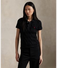 POLO RALPH LAUREN/ケーブルニット コットン ポロシャツ/508320622