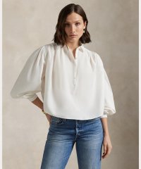 POLO RALPH LAUREN/プリーテッド コットンシルク シャツ/508320631