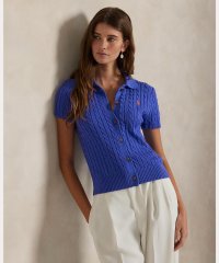 POLO RALPH LAUREN/ケーブル コットン ショートスリーブ Polo カーディガン/508320660