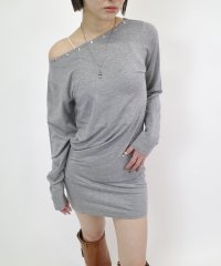 PAL OUTLET/【WHO'S WHO gallery】オフショルスタッズミニワンピ/508324041