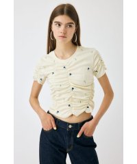moussy/FLORAL RANDOM ギャザーTシャツ/508328040