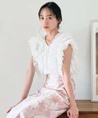 SWINGLE/シフォンチュールフリルシアーブラウス/508331564