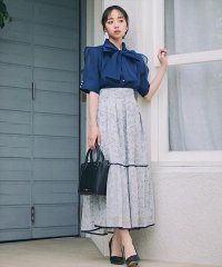 SWINGLE/刺繍フラワーレースティアードパイピングスカート/508331566