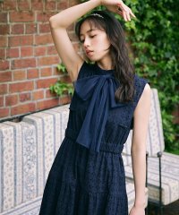 SWINGLE/アイレットレース×チュールボウタイワンピース/508331569