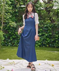SWINGLE/バックリボン異素材ドッキングマーメイドデニムワンピース/508331570