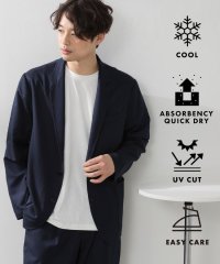 THE SHOP TK/クールファイバーリラックスジャケット 【セットアップ可／接触冷感／UVカット／イージーケア／洗濯機OK】/508331783