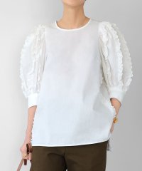 ELFRANK/エルフランク ELFRANK フリルボリュームスリーブイレギュラーヘムブラウス/508332115