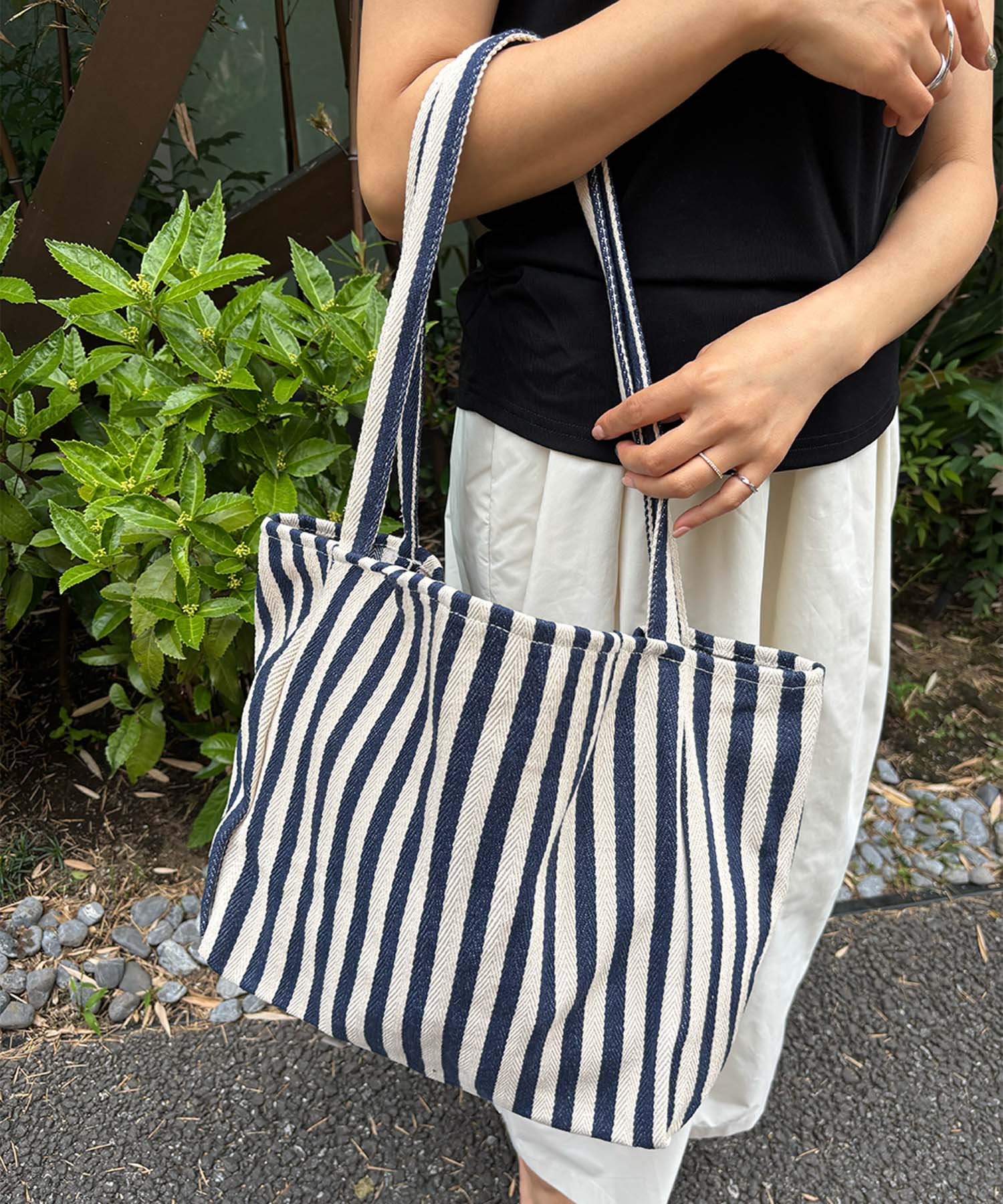 大型サイズ【Ralph Lauren】ストライプ デヴィン トートバッグ 大型サイズ【Ralph Lauren】ストライプ デヴィン トートバッグ