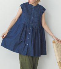 Noia/ノイア Noia ピンタック フレンチスリーブ ブラウス/508332135