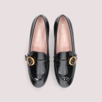 PRETTY BALLERINAS/プリティ・バレリーナ Pretty Ballerinas FAYE gold buckle loafers / フェイ ゴールド バックル ローファー/508332180