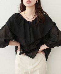 NICE CLAUP/OLIVE des OLIVE OUTLET/【natural couture】Ｖ開きフリルシアーブラウス/508332518