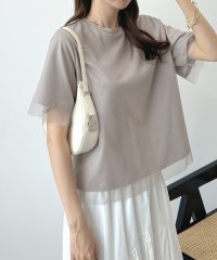 futier land/フューティアランド Futier Land レイヤードシアーチュール半袖Tシャツ/508332575