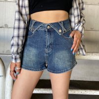 non-hedge/ノンヘッジ non－hedge ウエスト折り返しデニムショートパンツ/508332587