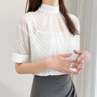 Forcement/フォースメント Forcement 春夏レイヤードにハイネックシフォンカットソー/508332591