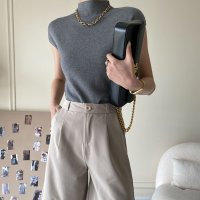 Forcement/フォースメント Forcement 上品なボトルネックフレンチスリーブニット/508332593