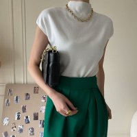 Forcement/フォースメント Forcement 上品なボトルネックフレンチスリーブニット/508332593