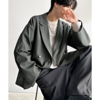 Classical Elf/クラシカルエルフ Classical Elf メンズの必需品。オーバーサイズ袖ロールアップドレープダブルジャケット/508332611