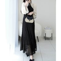 Classical Elf/クラシカルエルフ Classical Elf 【mily bilet】パイピング配色シアーボレロセットアップ花柄レースキャミワンピース/508332617