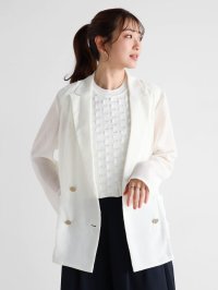 Vin NAVY/ヴァンネイビー Vin NAVY シアーテーラードジャケット/508332676