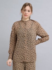 Ample/アンプル Ample ドットジャガードフラワーシフォンブラウス/508332679