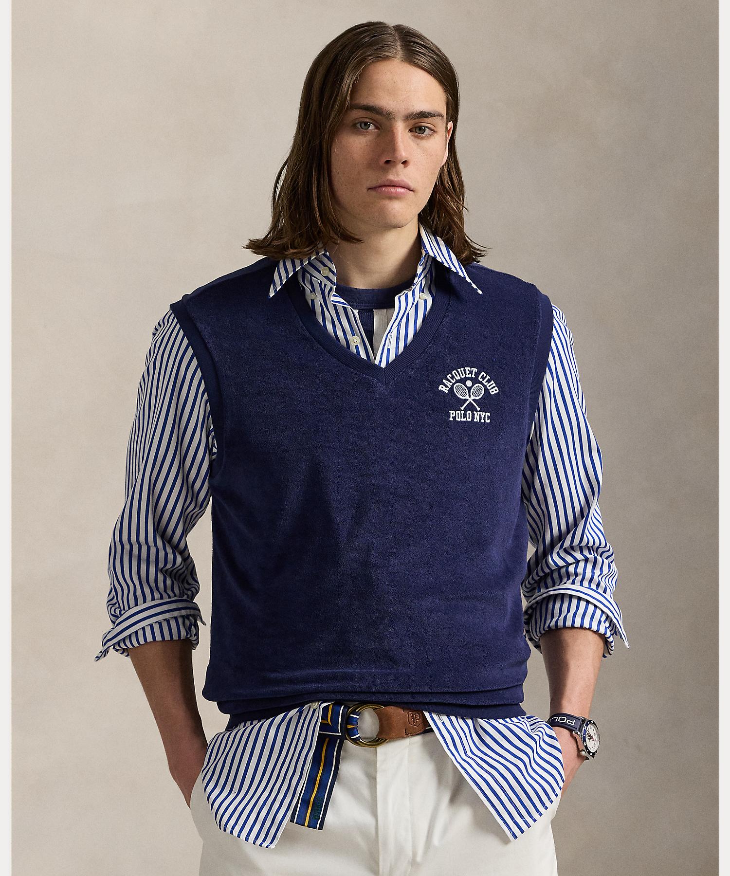 POLO RALPH LAUREN パデッドスリーブレスベスト エンブロイダリー テリー ベスト(508332765) | POLO RALPH