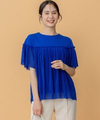 KUMIKYOKU(S SIZE)/【洗濯機可】プリーツコンビ5分袖 カットソー/508333006