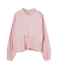 BACCA/ウォッシャーシルク ショートブラウス/508333051