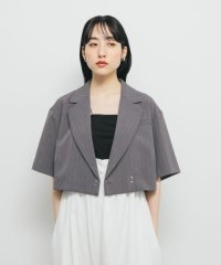 KBF/ストライプショートジャケット/508333076