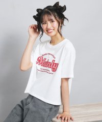 PINK-latte/接触冷感 ギンガムアップリケTシャツ/508333158
