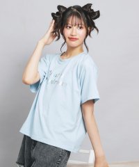PINK-latte/オーロラプリントハートあきTシャツ/508333169