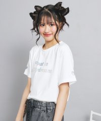 PINK-latte/オーロラプリントハートあきTシャツ/508333169