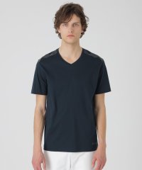 BLACK LABEL CRESTBRIDGE/【一部店舗限定】ショルダーチェックVネックTシャツ/508333347