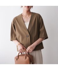 CLOCHE/クロシェ CLOCHE CLOCHE ジャケット 84511 接触冷感 ノーカラー ショート丈/508333408