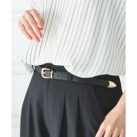 Honeys/ハニーズ Honeys 金具使いベルト ベルト 合皮 金具使い 無地 ゴールド シルバー シンプル オールシーズン 黒 バックル きれいめ カジュアル レディー/508333556