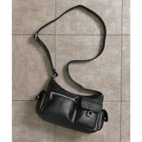 Honeys/ハニーズ Honeys アウトポケットバッグ ショルダーバッグ バッグ 鞄 アウトポケット 合皮 ファスナー開閉 無地 ガーリー オールシーズン 白 黒 レディ/508333559