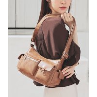Honeys/ハニーズ Honeys アウトポケットバッグ ショルダーバッグ バッグ 鞄 アウトポケット 合皮 ファスナー開閉 無地 ガーリー オールシーズン 白 黒 レディ/508333559