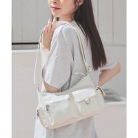 Honeys/ハニーズ Honeys アウトポケットバッグ ショルダーバッグ バッグ 鞄 アウトポケット 合皮 ファスナー開閉 無地 ガーリー オールシーズン 白 黒 レディ/508333559