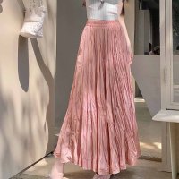 shoppinggo/ショッピングゴー shoppinggo スカート レディース プリーツスカート ランダムプリーツ フレアスカート ロング マキシ トレンド ウエストゴム/508333681