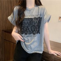 shoppinggo/ショッピングゴー shoppinggo ロゴTシャツ 半袖 ゆったり 体型カバー 夏服 tシャツ 英字ロゴ ゆるT 半袖 柄プリントTシャツ ゆるシルエット半袖/508333684