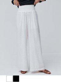 Brown&Street/ブラウンアンドストリート Brown&Street ハイウエストリブカットワークパンツ/508333693