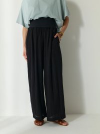 Brown&Street/ブラウンアンドストリート Brown&Street ハイウエストリブカットワークパンツ/508333693
