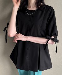 JUNOAH/ジュノア JUNOAH ボリュームスリーブウエストタックブラウス/508333728