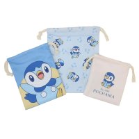 cinemacollection/シネマコレクション cinemacollection ポケットモンスター 巾着袋 3P巾着 きんちゃくポーチ3枚セット ポッチャマ ポケモン マリモクラフト 小/508334074