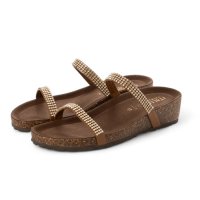 ITALIAN SHOEMAKERS/イタリアンシューメーカーズ ITALIAN SHOEMAKERS ダブルラインストーンクッションインソールサンダル/508102456