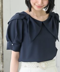 rps/リボンモチーフ５分袖ブラウス/508115657