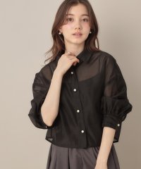 Couture Brooch/パール調ボタンシアーシャツ/508317981