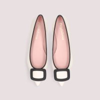 PRETTY BALLERINAS/プリティ・バレリーナ Pretty Ballerinas ELLA matte buckle / エラ パテント バックル ポインテッドシューズ/508332172