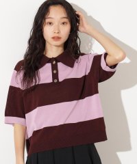N Natural Beauty Basic/ボーダーポロニット/508334667