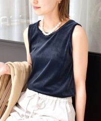 SHIPS WOMEN/《予約》〈手洗い可能〉ポリエステル スノー ベロア 前後 2WAY タンクトップ/508334844